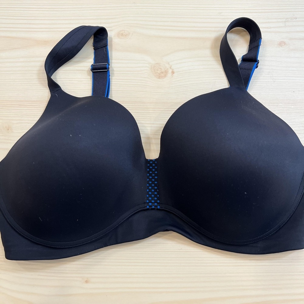 Maidenform Bra Womens 36DD Black T Shirt Underwire Padded Mesh Back‎ Smoothing